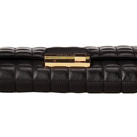 MK COLLECTION ✅ Michael Kors Collection ~ GIA Quilted Clutch BLACK ✨ RARE NWTs - Picture 15 of 17